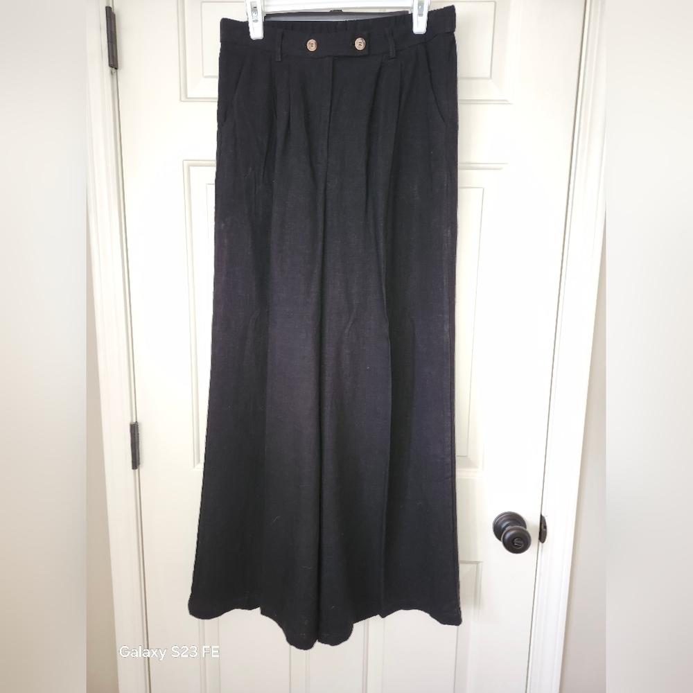 Black Wide-Leg Pants